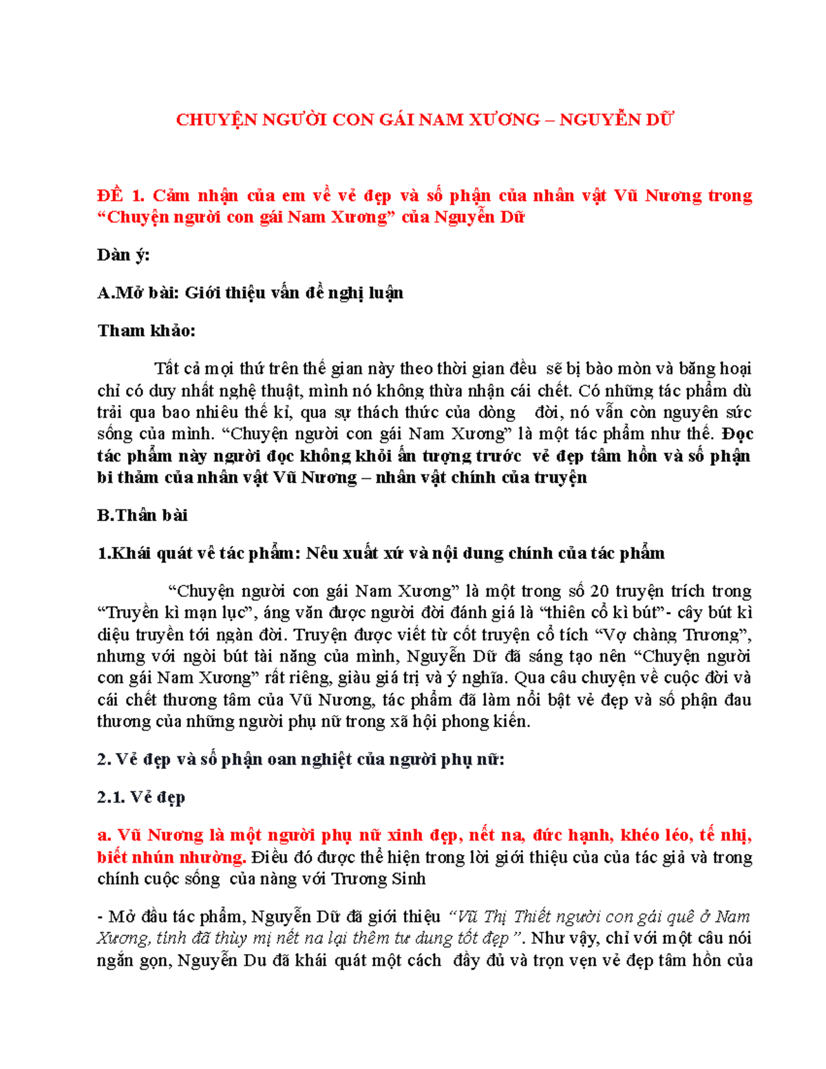 Kể lại chuyện Người con gái Nam Xương theo ngôi thứ nhất Gallery 1