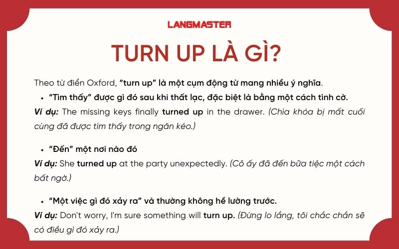 Turned Up Nghĩa Là Gì?