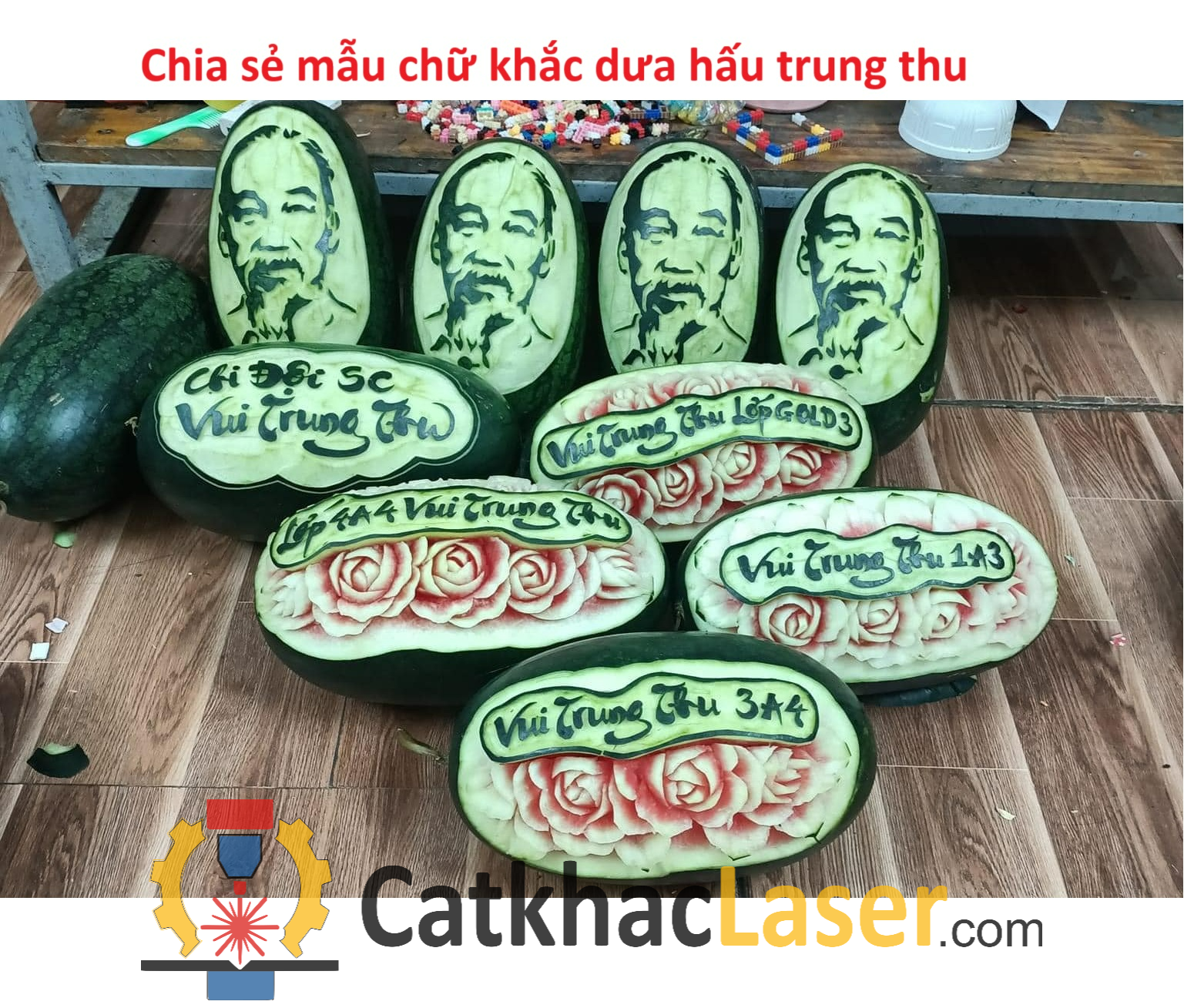 Mẫu Chữ Khắc Dưa Hấu Trung Thu Gallery 1