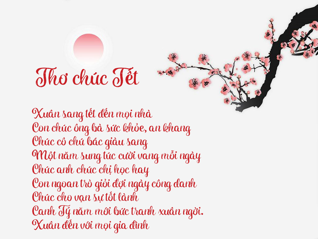Những Câu Thơ Chúc Tết Hay Nhất Gallery 1