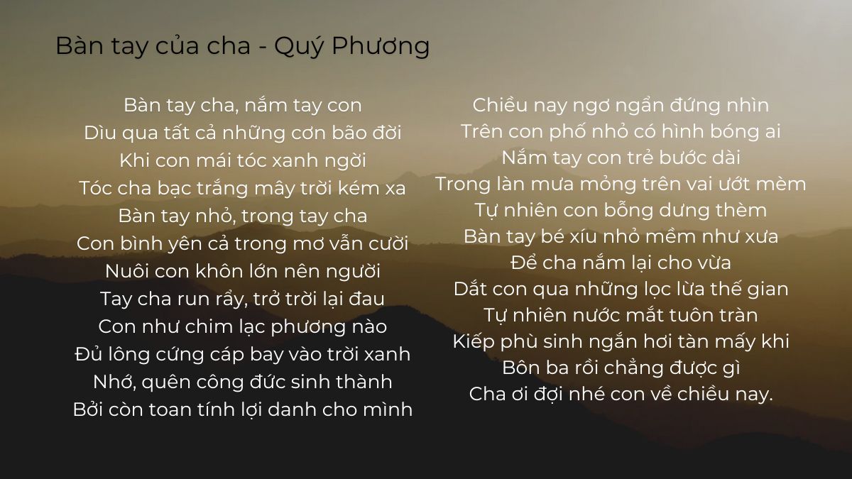 Bài Thơ Về Bố Ngắn Gallery 1