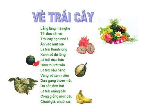 Bài Thơ Vè Trái Cây Hay Và Dễ Nhớ Cho Trẻ Em Gallery 1