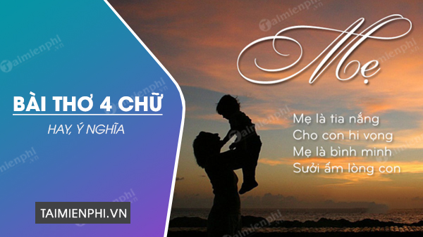 Những Bài Thơ 4 Chữ Nổi Tiếng Gallery 1
