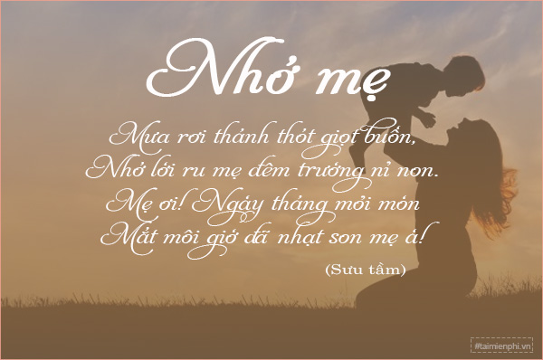 Thơ về mẹ 4 chữ ngắn Gallery 1