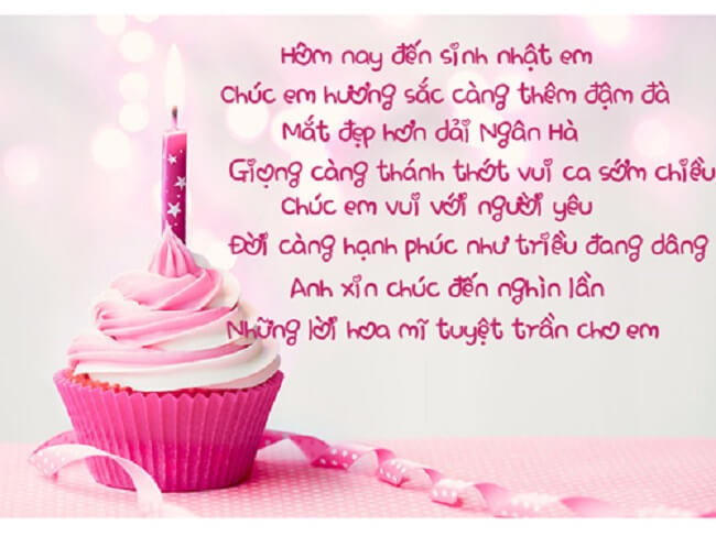 Thơ Chúc Mừng Sinh Nhật Người Yêu Hay Nhất, Lãng Mạn Nhất Gallery 1