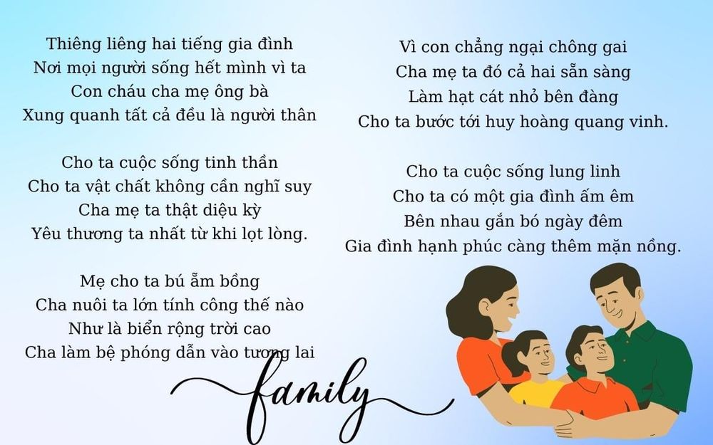 Bài Thơ Về Gia Đình: Những vần thơ chan chứa tình cảm gia đình Gallery 1