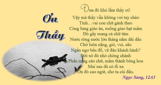 Thơ về ngày 20/11 - Lời tri ân gửi đến người lái đò Gallery 1