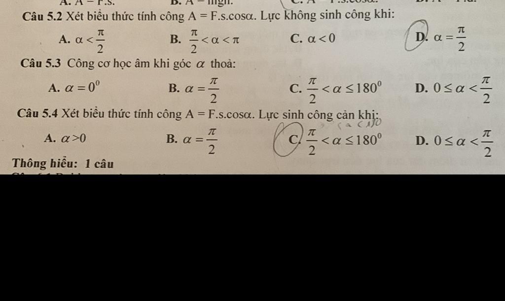 Xét biểu thức tính công A = Fscosθ Gallery 2