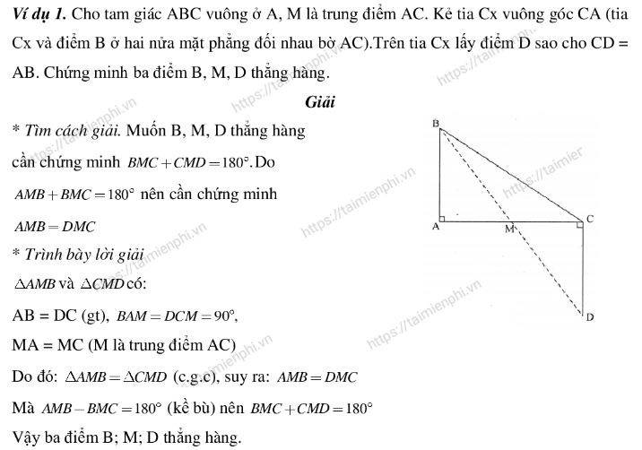 Điều kiện để 3 điểm thẳng hàng Gallery 2