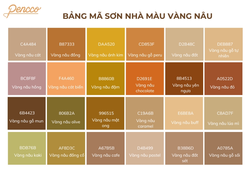 Màu Nâu Vàng Nhạt Gallery 1