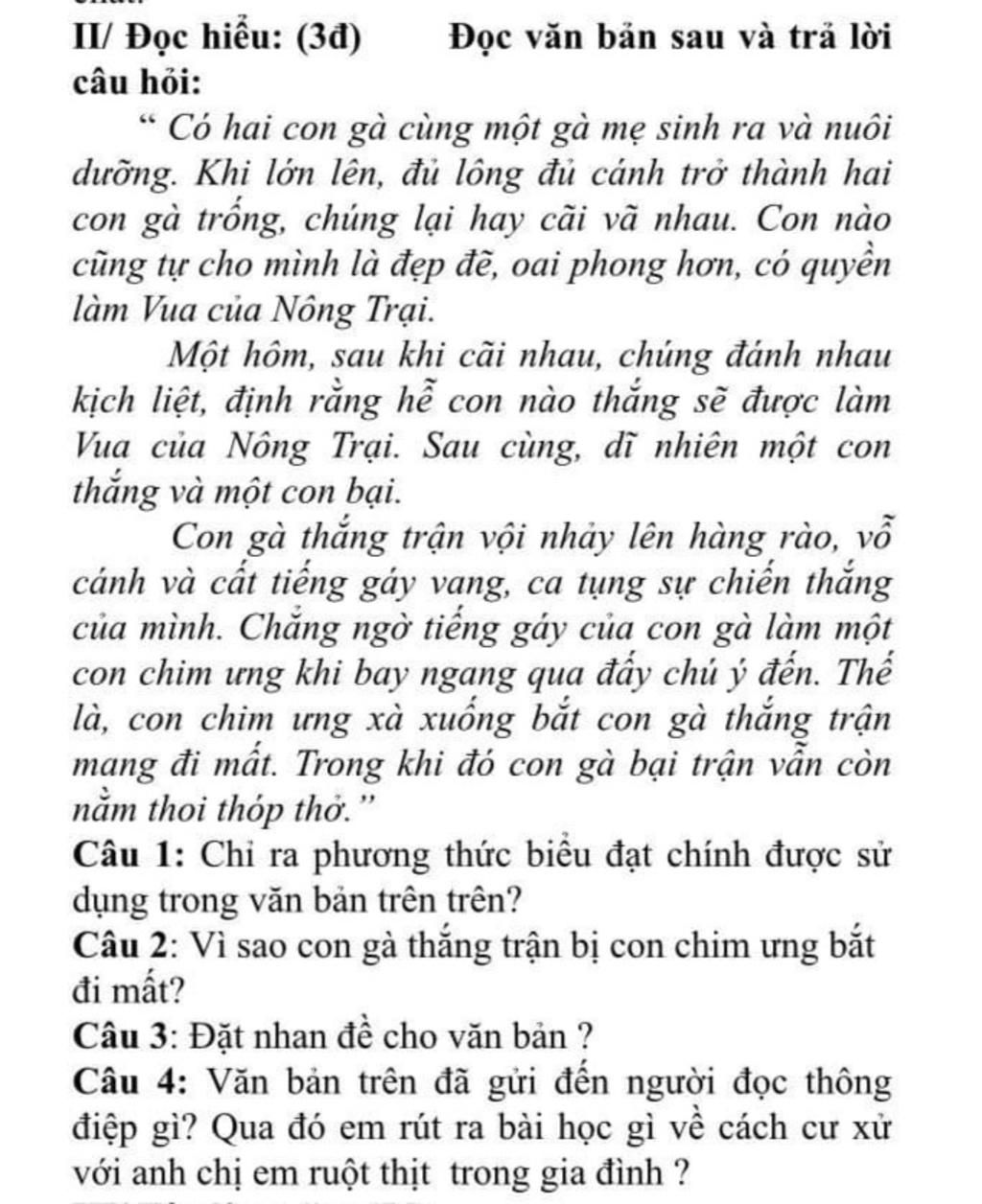 Hai Con Gà Trống Đọc Hiểu Gallery 2