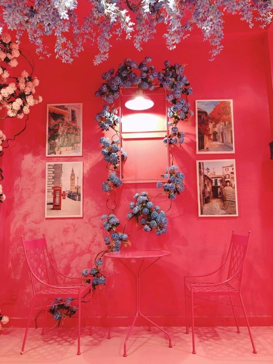 Ngôi nhà màu hồng và chiếc xe màu xanh Gallery 2