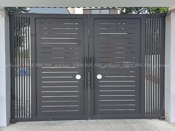 Mẫu Cổng Inox 2 Cánh Sơn Tĩnh Điện Gallery 1