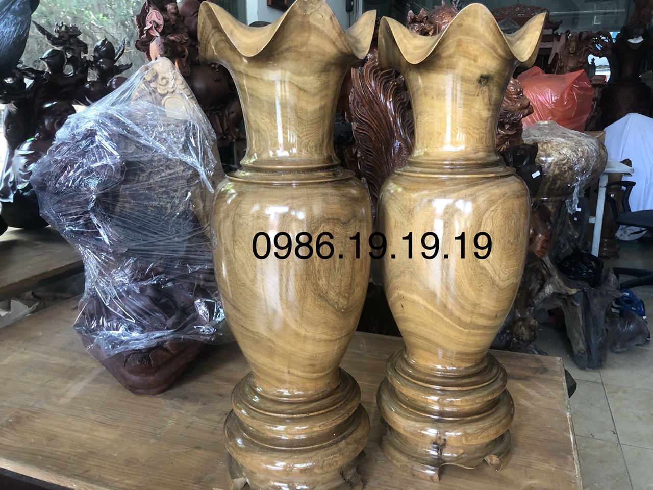 Lục Bình Gỗ Tùng Bách Tán Gallery 1