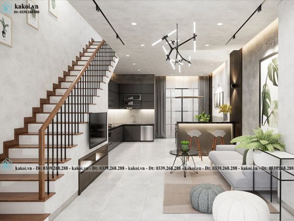 Bản vẽ nhà 2 tầng cầu thang dọc: Tuyệt vời cho không gian nhỏ Gallery 1