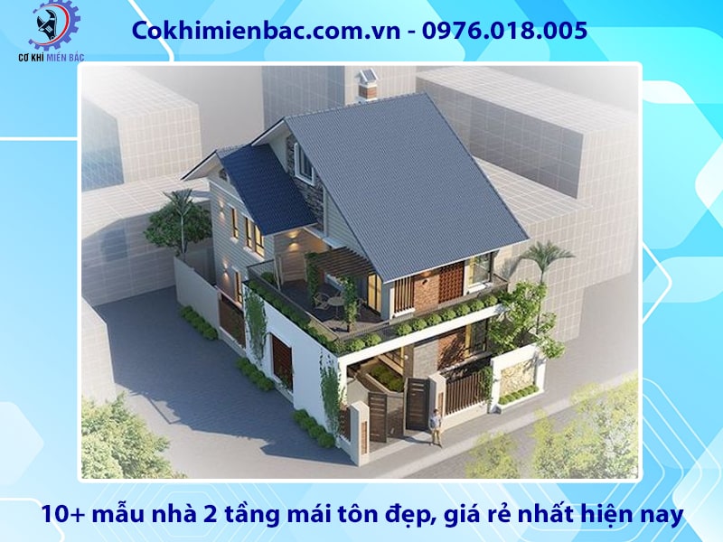 Mẫu Nhà 2 Tầng Mái Tôn Đẹp Gallery 2
