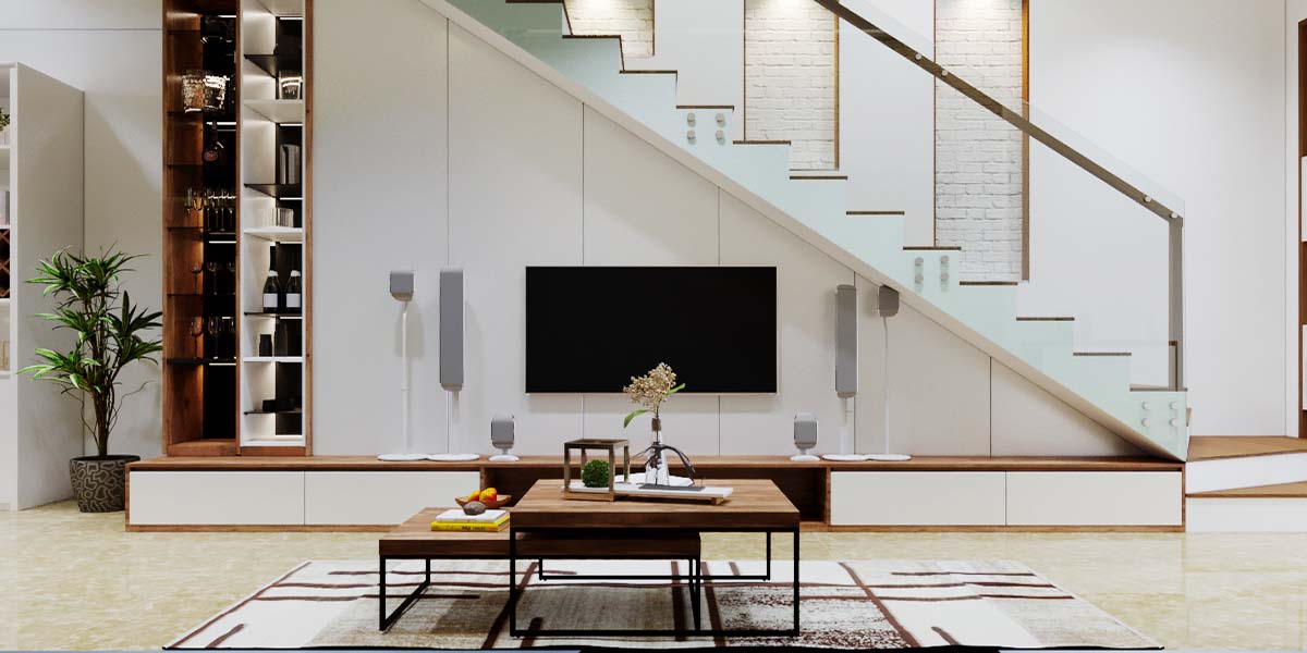 Mẫu Kệ Tivi Dưới Gầm Cầu Thang: Tiết Kiệm Diện Tích & Tối Ưu Không Gian Gallery 2