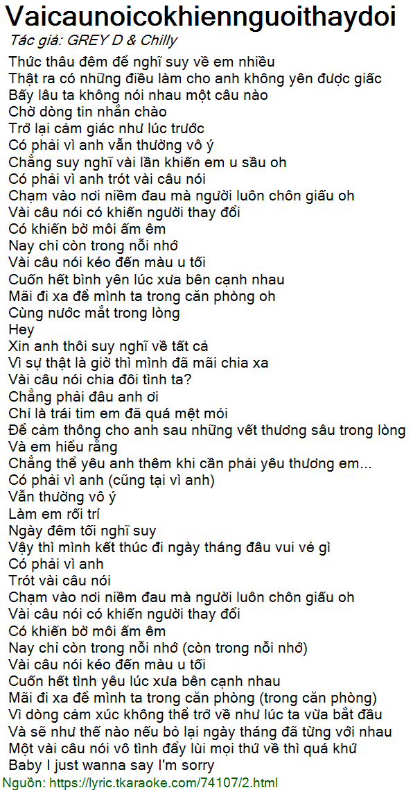 Vài Câu Nói Có Khiến Người Thay Đổi Lyric? Gallery 2