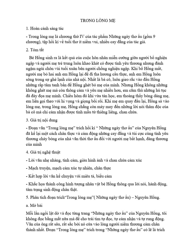 Trong lòng mẹ tác giả Gallery 2