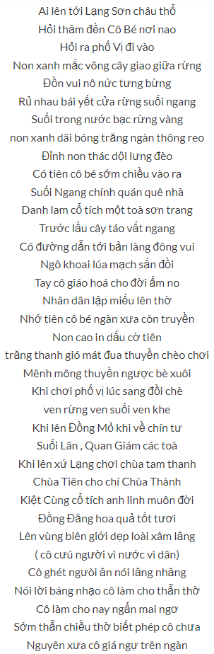 Văn Cô Bé Suối Ngà