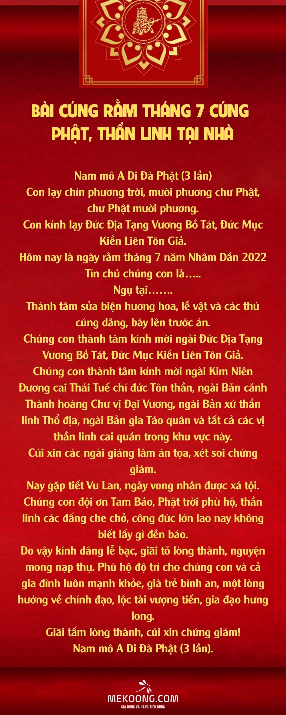 Văn Cúng Rằm Tháng 7