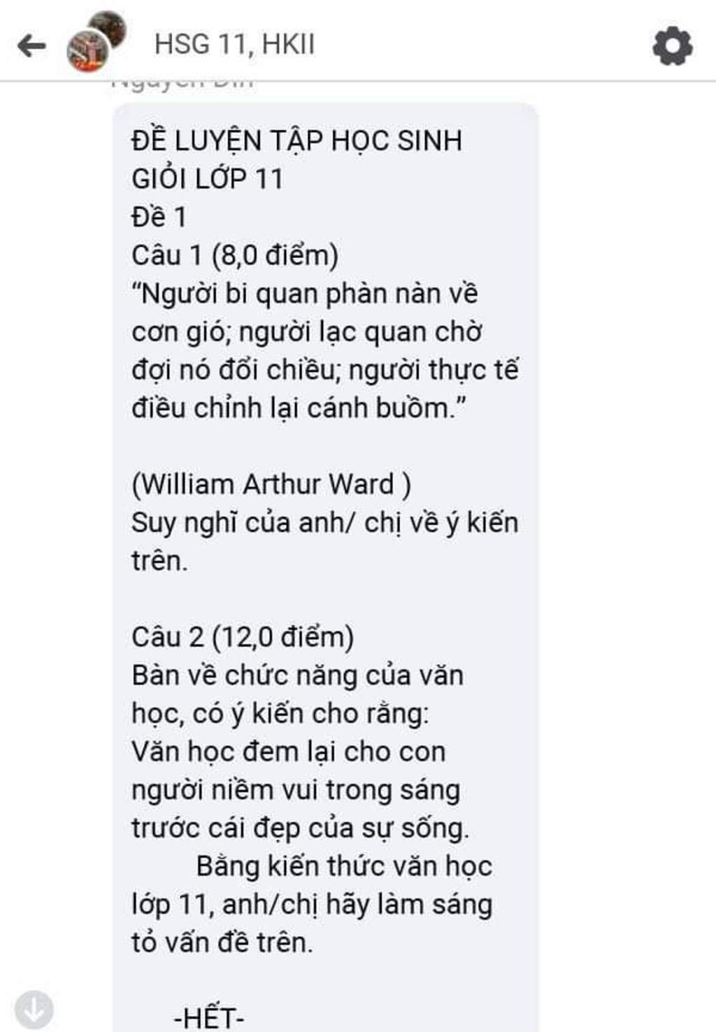 Văn học đem lại niềm vui trong sáng trước cái đẹp của sự sống