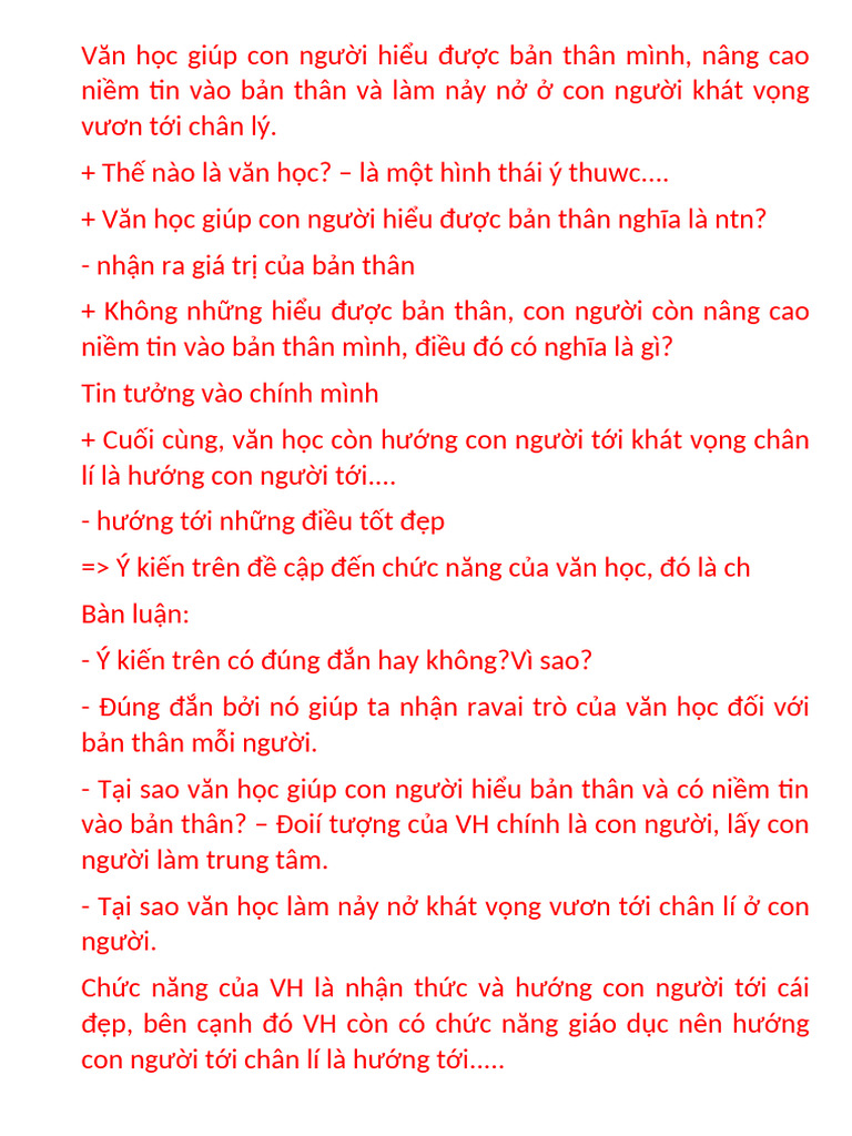 Văn học: Chiếc gương phản chiếu tâm hồn