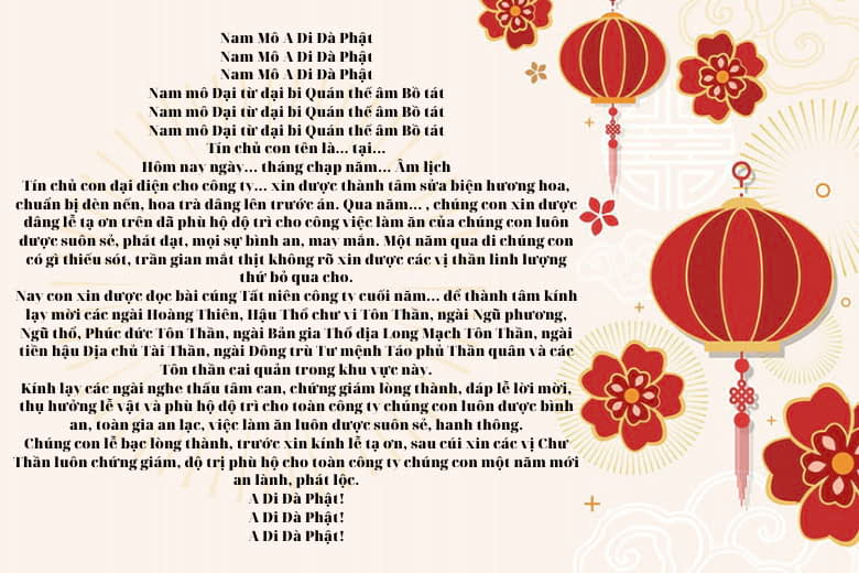 Bài Cúng Tất Niên Cuối Năm Chuẩn Nhất Gallery 2