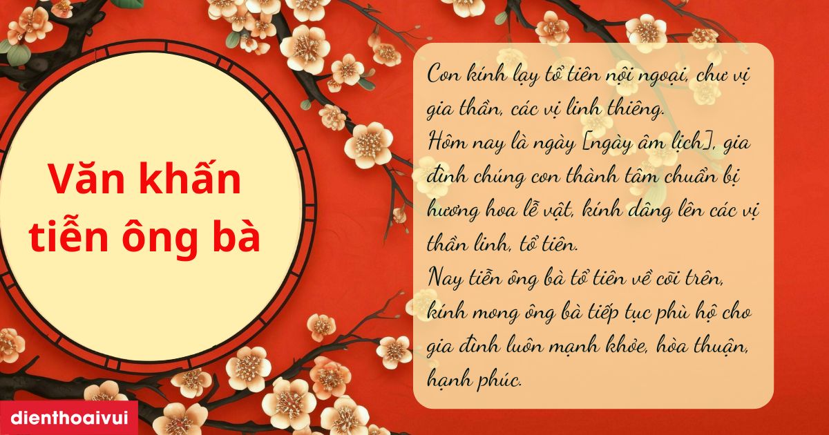 Văn Khấn Đưa Ông Bà