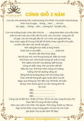 Văn Khấn Giỗ Con Trai Chuẩn Nhất