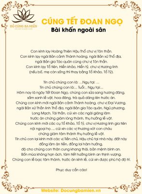 Văn Khấn Tết Đoan Ngọ Mùng 5 Tháng 5 Gallery 2