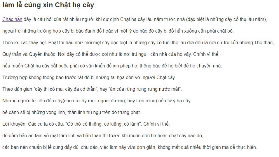 Văn Khấn Thần Cây Chuẩn Nhất
