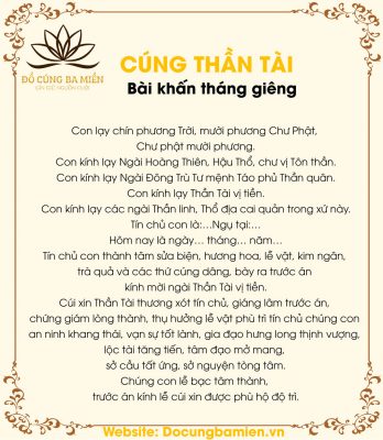 Văn Khấn Thần Tài Mùng 10 Tháng Giêng Chi Tiết Và Chuẩn Nhất