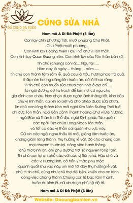 Văn Khấn Xin Sửa Nhà Chuẩn Nhất