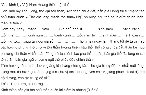 Văn Khấn Yên Vị Bát Hương Gia Tiên Chuẩn Nhất