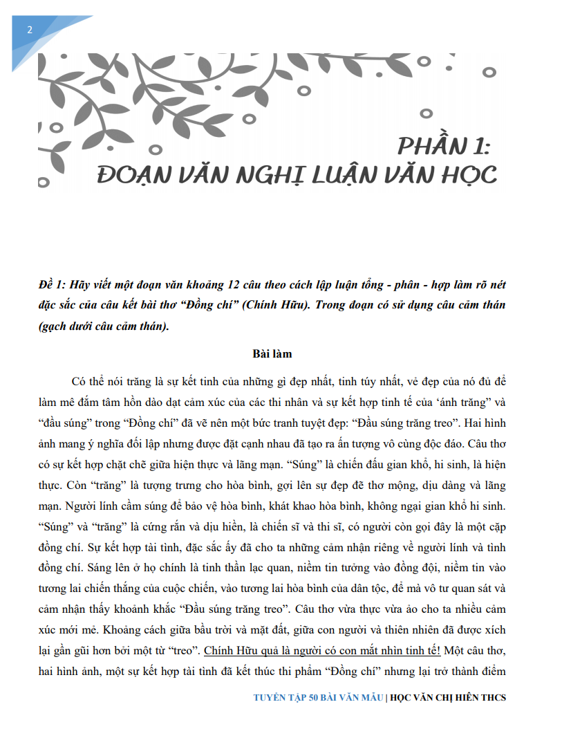 Văn mẫu lớp 9: Tổng hợp các bài văn mẫu hay và chất lượng Gallery 2