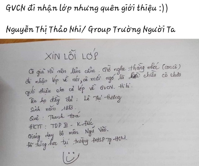 Văn Mẫu Xin Lỗi Thầy Cô Gallery 2