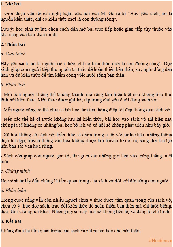 Văn nghị luận câu nói của M. Gorky