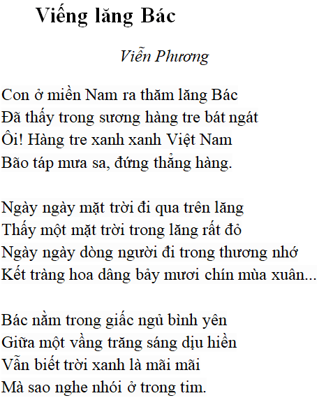 Văn Nghị Luận Viếng Lăng Bác