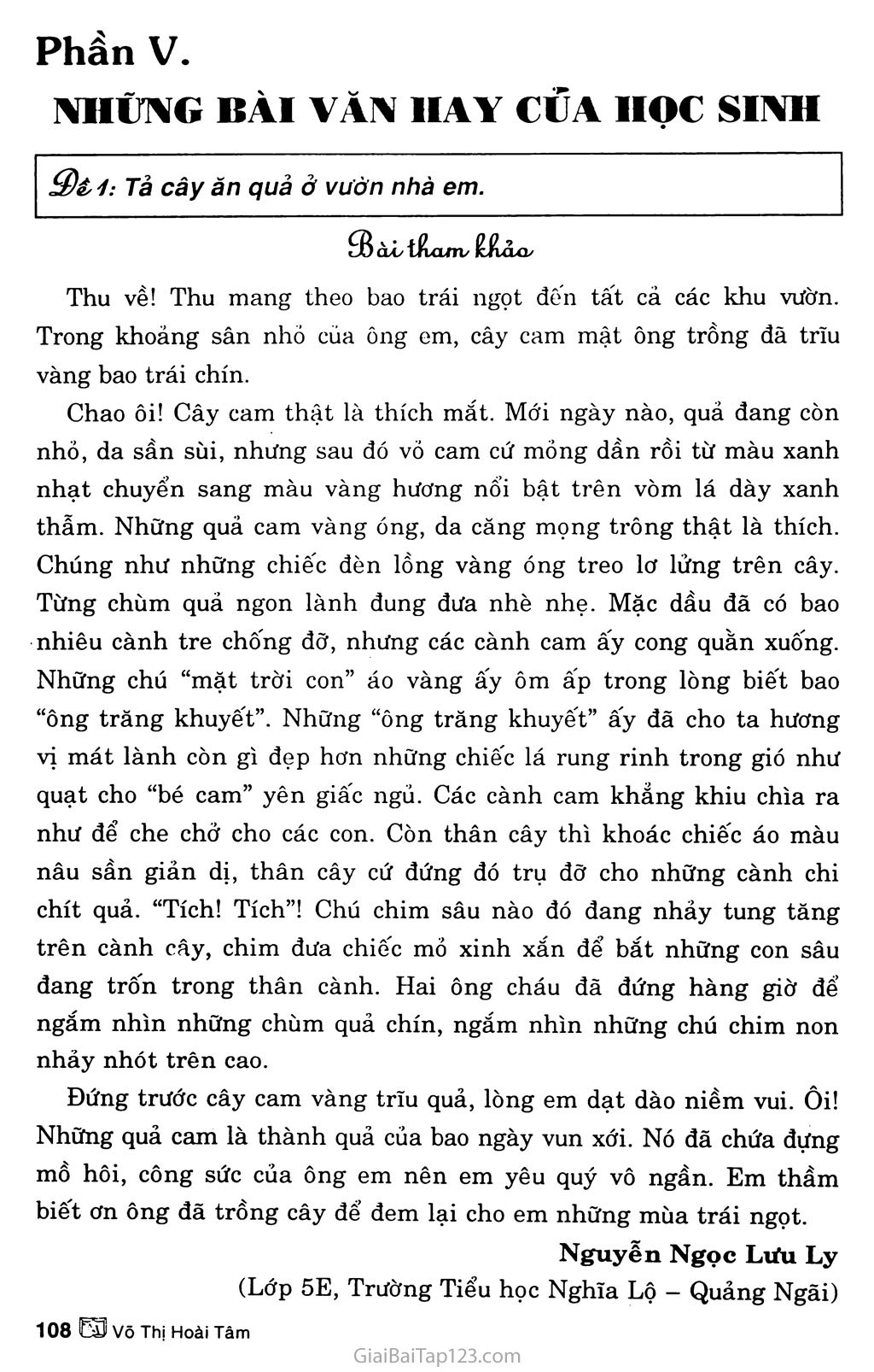 Văn Tả Cây Ăn Quả Lớp 5