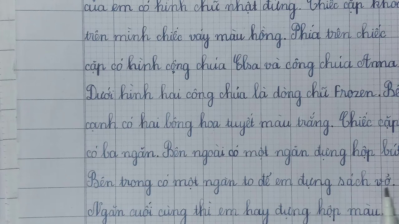 Văn Tả Chiếc Cặp Lớp 4 Ngắn