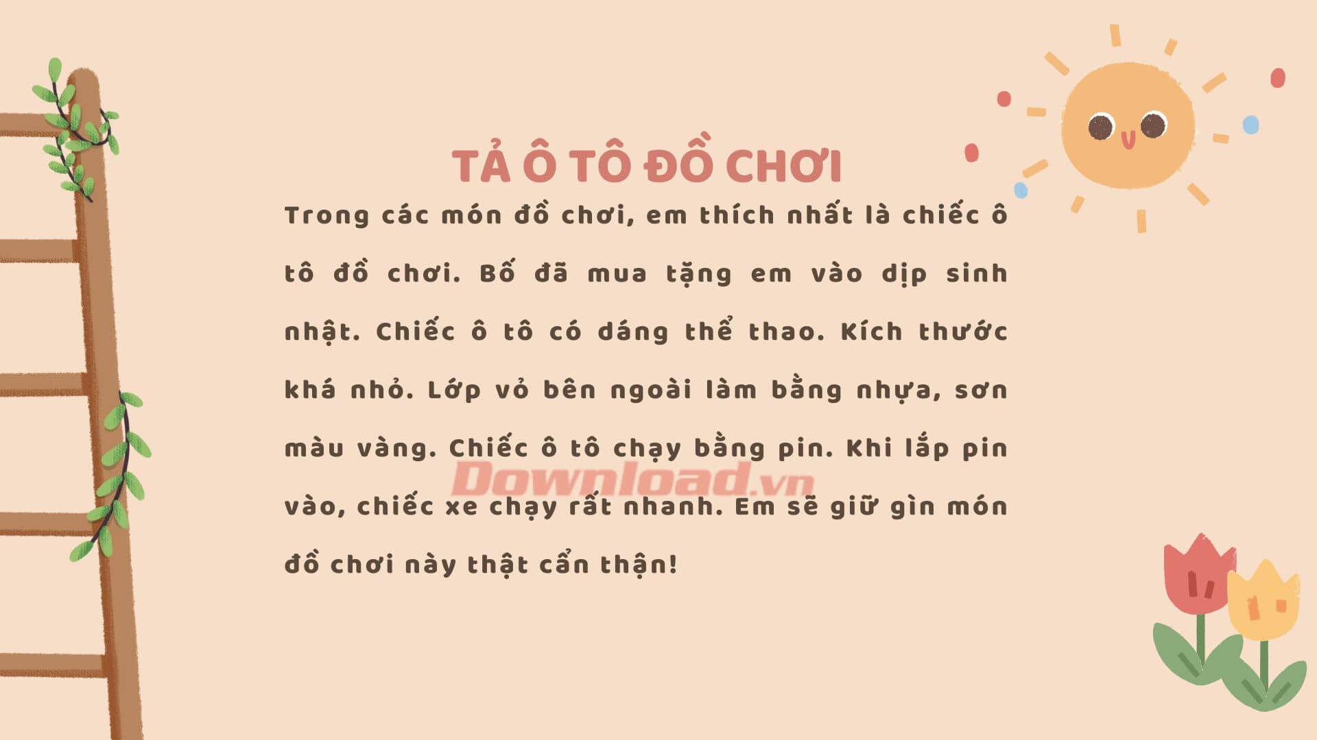 Văn tả chiếc ô lớp 2