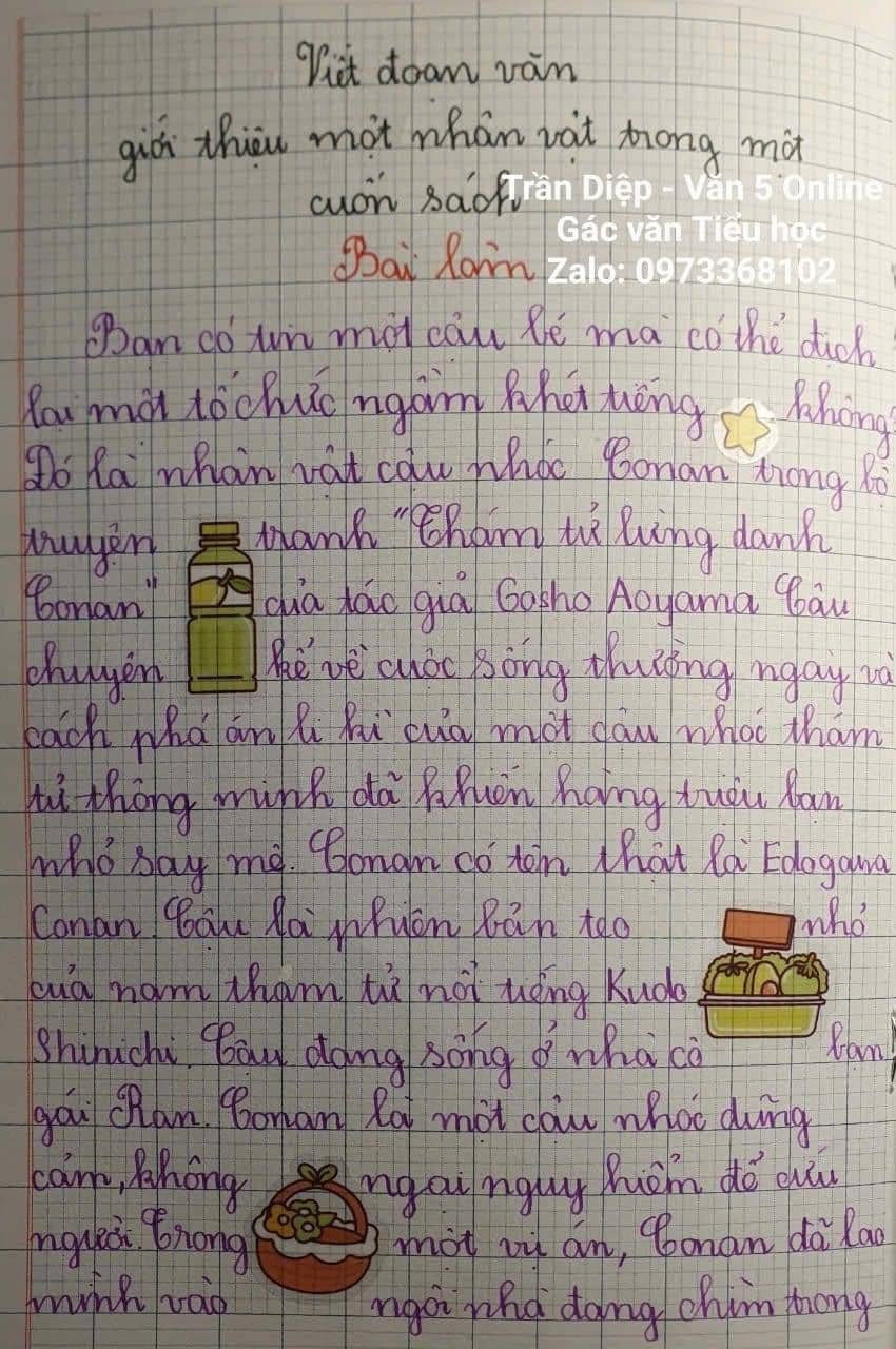 Văn tả nhân vật trong truyện lớp 5 ngắn gọn