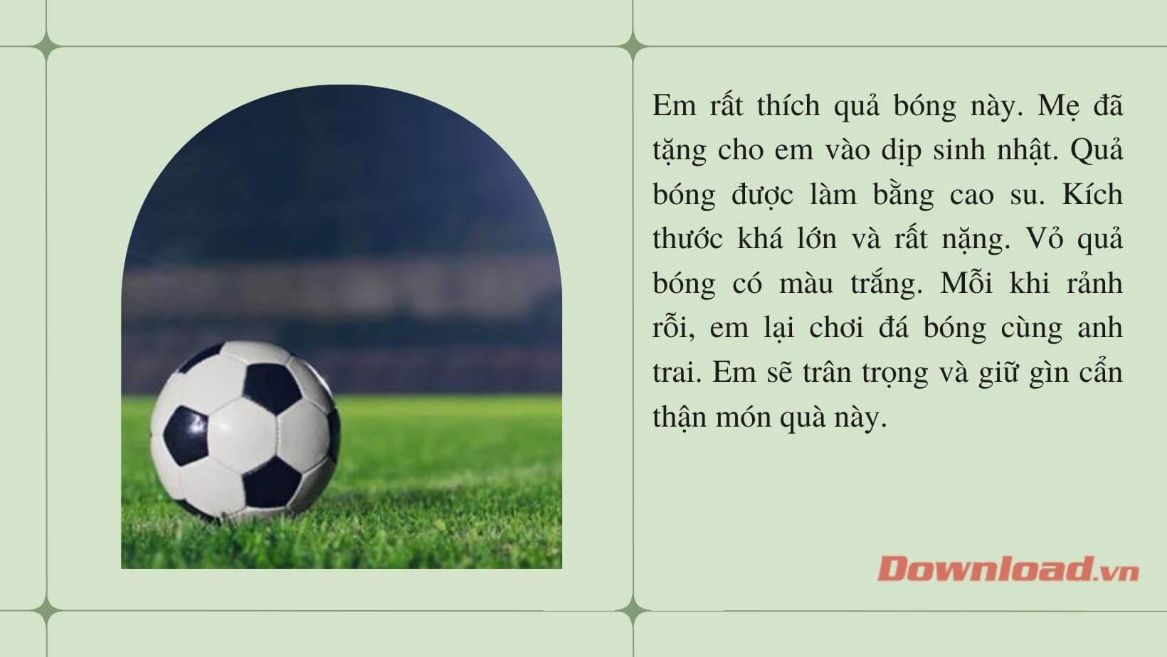 Văn tả quả bóng lớp 4