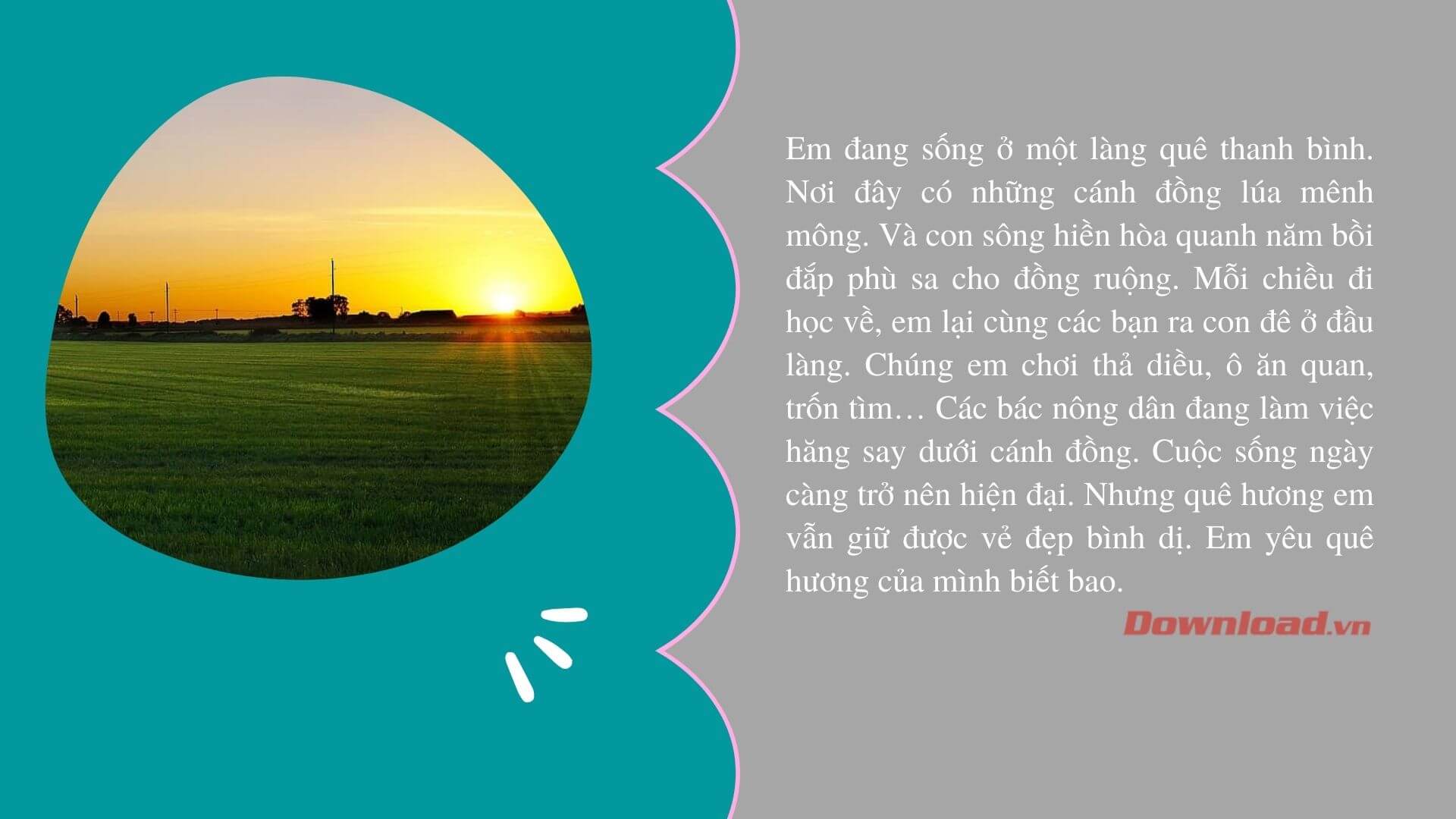Văn Tả Về Quê Hương Lớp 3 Ngắn Gọn