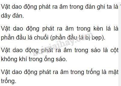 Vật phát ra âm thanh khi nào?