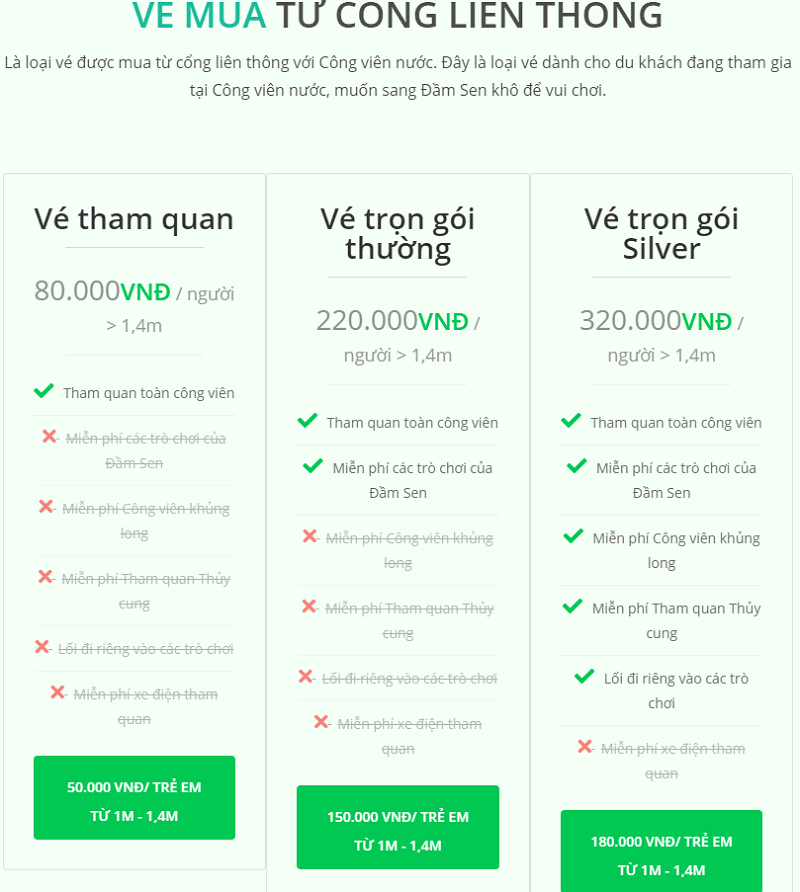 Vé Đầm Sen Bao Nhiêu?