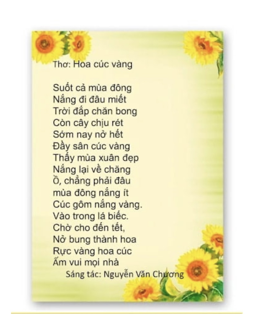 Hoa Cúc Vàng Bài Thơ Gallery 1