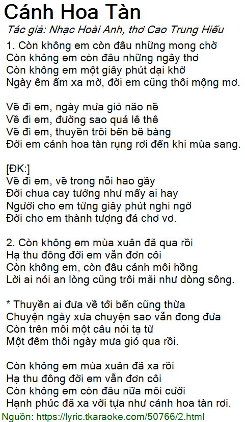 Về Đi Em Về Trong Nỗi Hao Gầy