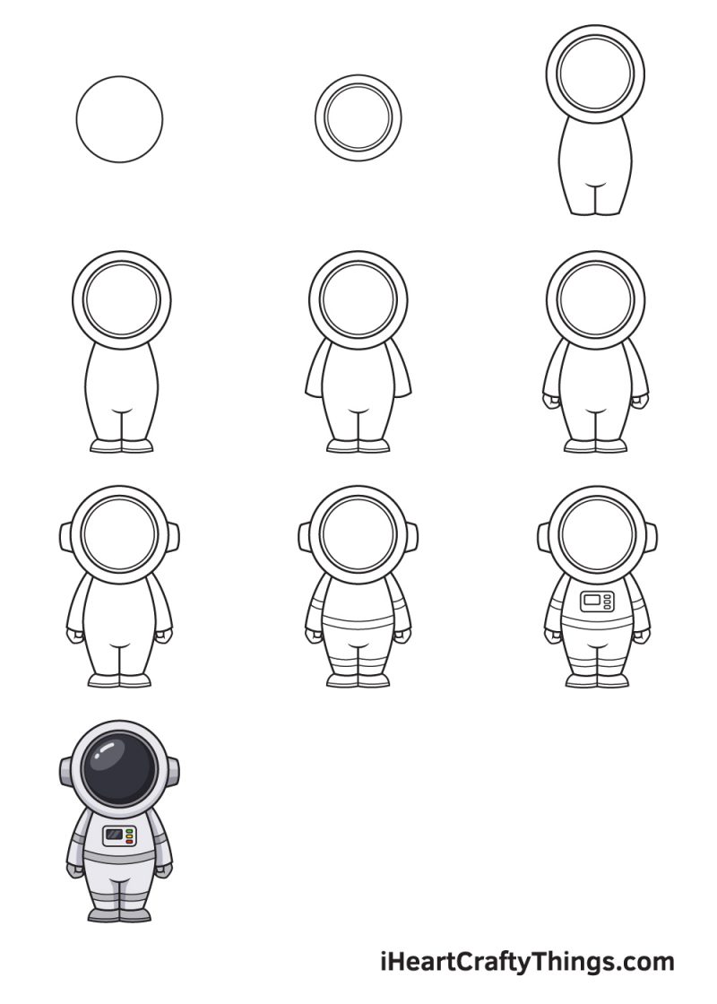 Cách Vẽ Phi Hành Gia: Hướng Dẫn Chi Tiết Từ Cơ Bản Đến Nâng Cao Gallery 2